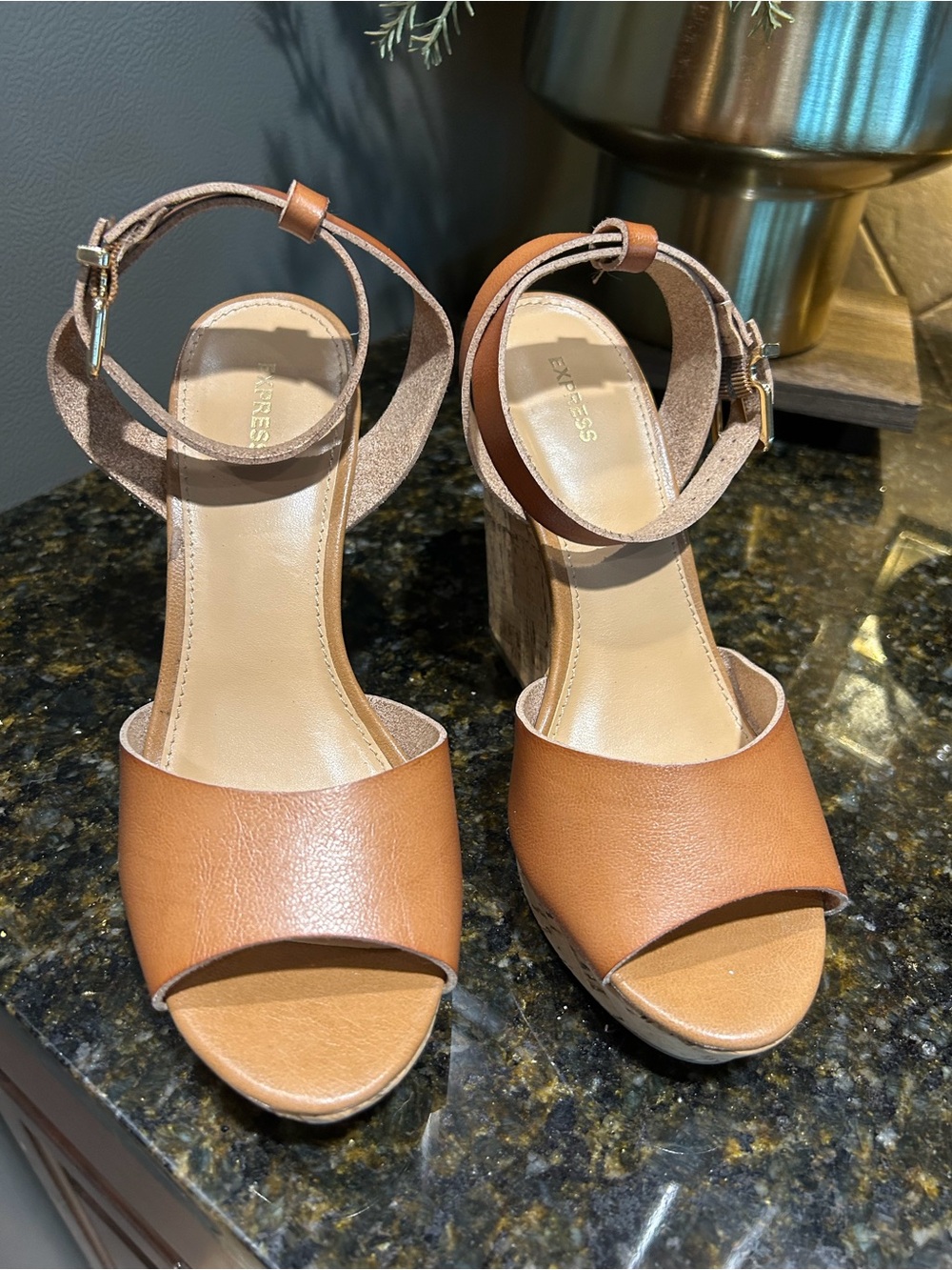 Express Cork Wedge Sandals